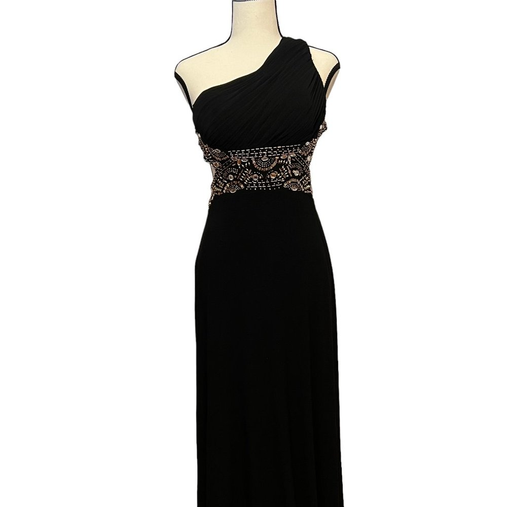 Blondie Nites By Stacy Sklar One Shoulder Long Gown, Size: 1